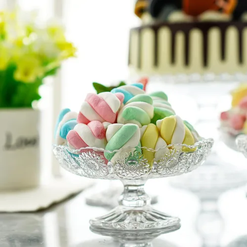 Vista 7 de kanpura Juego de 6 platos de postre de cristal para tartas, servidor de platos de cupcakes de cristal para chocolate, postre, soporte pequeño