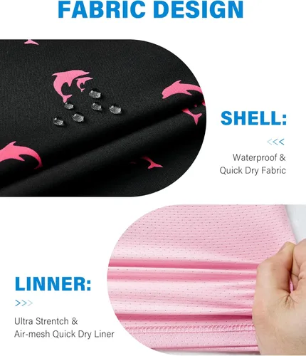 Vista 4 de Gleeease Traje de baño para hombre de 5 pulgadas con forro de compresión, bolsillos, cordón, secado rápido, elástico, divertido, playa, natación