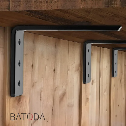 Vista 7 de BATODA Soportes de soporte de encimera de 12 pulgadas para granito (2 piezas) - Soporte de estante en L resistente - Soporte montado en la pared