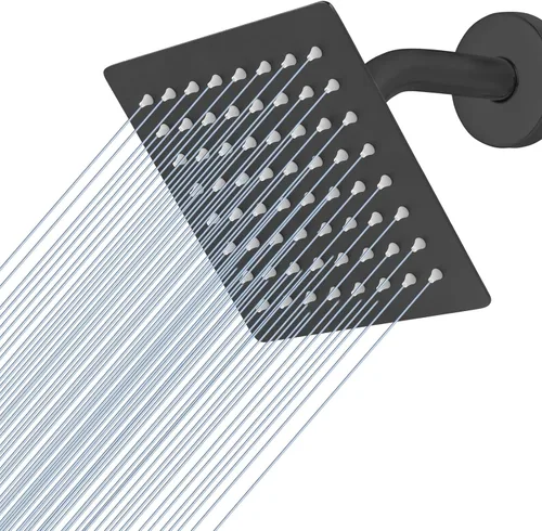 Vista 17 de Voolan Cabezal de ducha tipo lluvia, cabezal de ducha de alta presión hecho de acero inoxidable 304, experiencia de ducha relajada incluso con bajo