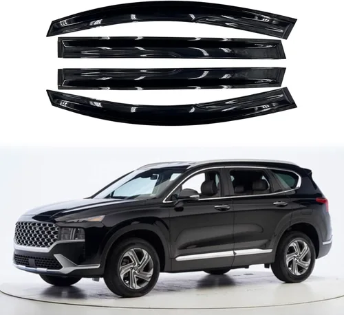 Vista 14 de Protector de lluvia Deflector de viento para montaje exterior, viseras de ventana con cinta compatible con Ford F-250 1999-2016 Super Duty