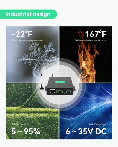 Vista 6 de LINOVISION Industrial Global 4G LTE Router celular con plan de datos precargado - 5 GB 365 días, enrutador virtual SIM compatible con Plug-n-Play