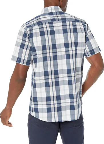Vista 3 de Tienda Essentials - Camisa de popelina de manga corta y ajuste regular para hombre