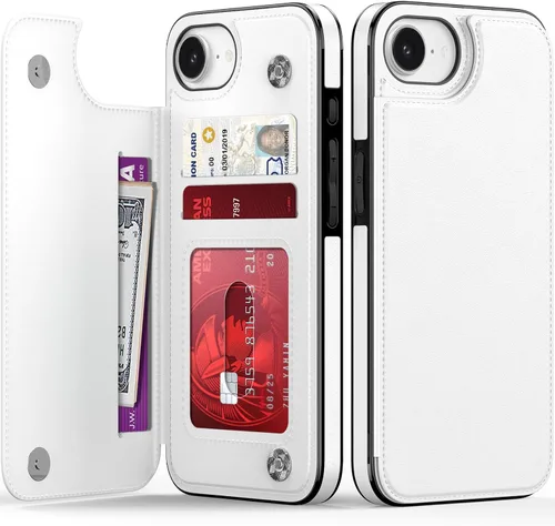 Vista 1251 de LETO para iPhone 15 Pro Funda tipo cartera - Tapa tipo folio con patada - Diseños de moda - Tarjetero - Funda protectora para mujeres y niñas - 6.1
