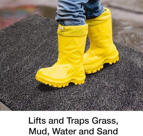 Vista 5 de Eurow Trek N' Clean - Tapete de tracción de microfibra suave y afelpada, súper absorbente, de secado rápido, tapete antideslizante para entrada