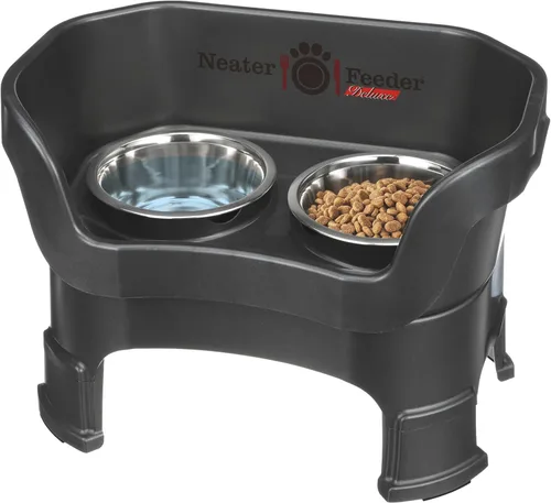Vista 26 de Neater Feeder Deluxe - Tazones elevados para perros grandes a prueba de desorden – Fabricado en Estados Unidos – Soporte elevado para comida