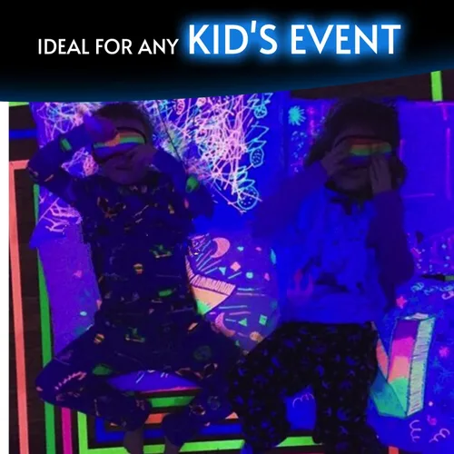 Vista 6 de Cinta de brillo reactiva a luz negra Glow King Regalo de fiesta de neón fluorescente UV premium para eventos Cinta luminosa multiusos