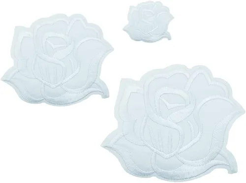 Vista 8 de U-Sky Parches bordados para coser o planchar Diseño clásico de rosa negra Proyecto de bricolaje de ropa familiar Chaquetas de moda, jeans