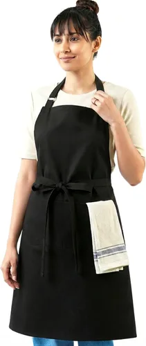 Vista 16 de Delantal de cocina 100% algodón con 2 bolsillos, delantal de chef ajustable para cocinar, hornear barbacoa, delantal unisex