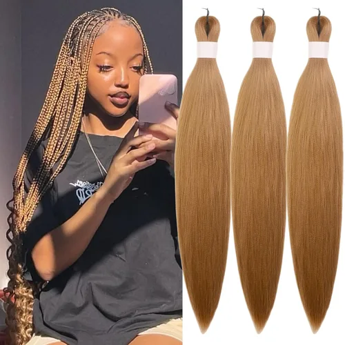 Vista 119 de Extensiones de Cabello para Trenzar Leticia Cabello Sintético Preestirado Yaki Cabello Ez para Trenzar
