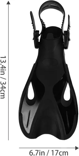 Vista 2 de VANZACK Aletas de natación cortas ajustables para TPR Open Toe Snorkeling Aletas Cómodo Entrenamiento Natación Regazo