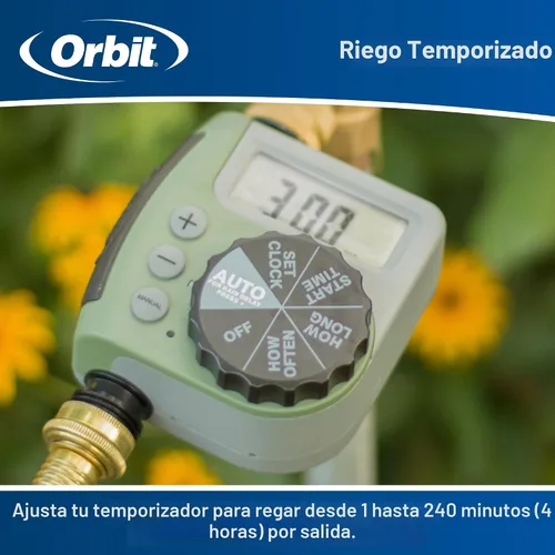 Vista 5 de Paquete de 2 temporizadores de riego Orbit 62056 con una sola toma de corriente