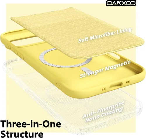 Vista 174 de oakxco Funda de silicona para iPhone 12 Pro Max, magnética, compatible con carga inalámbrica Magsafe, cubierta protectora de goma suave y delgada