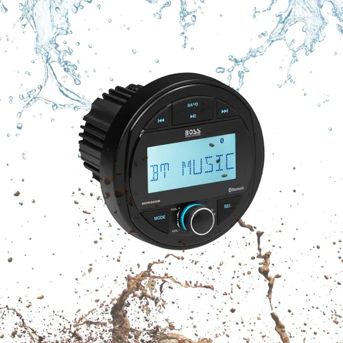 Vista 8 de BOSS Audio Systems MGR300B - Receptor de medidor estéreo para barco marino, Bluetooth, sin reproductor de CD y DVD, radio AM/FM, IPX5 resistente a