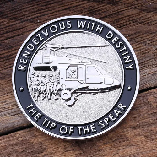 Vista 7 de ¡Moneda de desafío aerotransportada del ejército de los Estados Unidos! Increíble moneda personalizada del ejército de EE. UU., moneda de desafío