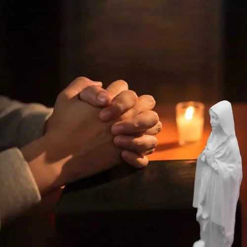 Vista 8 de Moldes de silicona modelo 3D de Virgen María para fondant, molde hecho a mano para jabón, arcilla, mousse, chocolate, galletas, azúcar