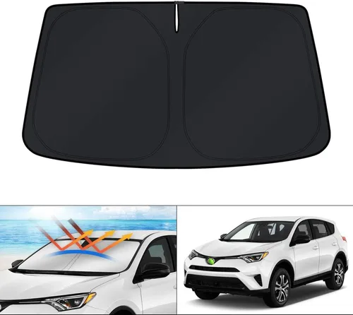 Vista 83 de KUST Parasol para parabrisas para Ford Fusion 2013-2020 2021, accesorios, pantalla de ventana, protector de visera solar, plegable, bloquea