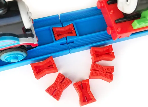 Vista 3 de TrainLab Plarail Dog Bone Connectors Train Track Adapter Thomas (5 piezas) (azul)