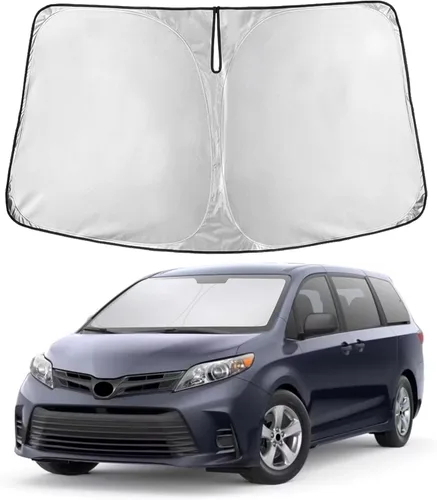 Vista 280 de EcoNour - Parasol plegable para parabrisas de Toyota Tacoma 2016-2025 2026, accesorios para camioneta de 2 puertas y 4 puertas, protector de visera