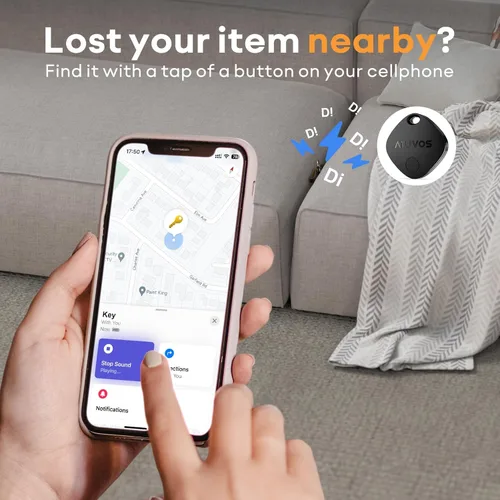 Vista 3 de Etiqueta de seguimiento ATUVOS Air Tracker - Paquete de 1, rastreador de equipaje Bluetooth compatible con la aplicación Apple Find My