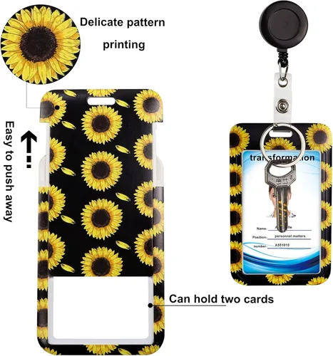 Vista 4 de Soporte para tarjetas de identificación, carrete retráctil resistente, llavero, carretes de soporte para tarjetas de identificación, portatarjetas