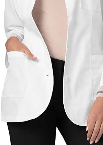 Vista 4 de Adar - Abrigos universales de laboratorio para mujer, corte princesa, 30 pulgadas, abrigo de laboratorio