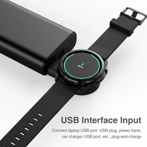 Vista 3 de Cargador USB para Samsung Watch compatible con Samsung Galaxy Watch 6/5/5 Pro/4, base de carga giratoria activa para Galaxy Watch, fácil