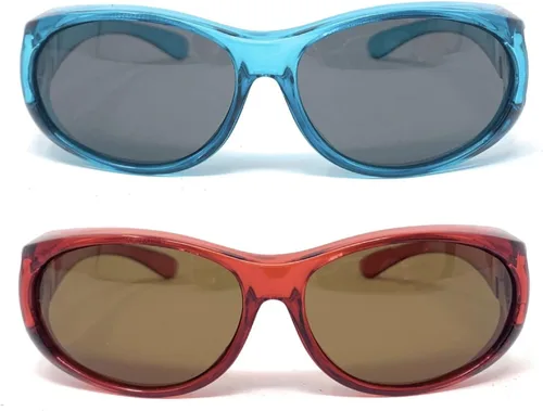 Vista 18 de The Boca - Gafas de sol polarizadas coloridas para mujer, ovaladas, rectangulares, para usar sobre gafas