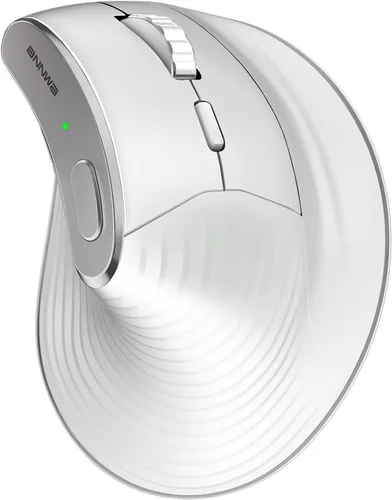 Vista 7 de Ratón óptico ergonómico vertical inalámbrico 2.4G Bluetooth Ratón vertical inalámbrico 4 ajustable 1000/1600/2400/3200 DPI Ratón inalámbrico Negro