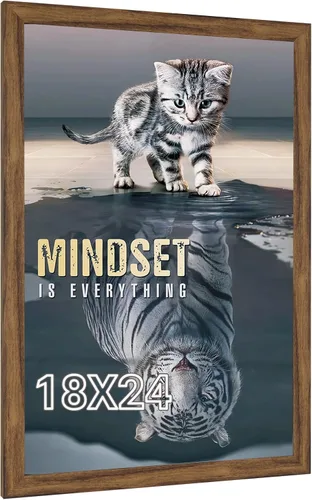 Vista 61 de Marco de 8 x 24 pulgadas de madera natural con veta rústica, marco de 24 x 8 pulgadas en color beige, marco para colgar pósteres de arte, marco de 8