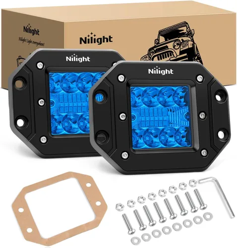 Vista 24 de Nilight Módulos LED de Montaje Empotrado, 2 unidades, 6 pulgadas, 60W, Luz de Trabajo LED, Combo de Haz de Inundación y Concentrado, Luces