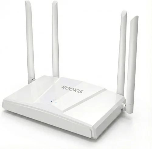 Enrutador WiFi AC1200 de doble banda: enrutador de Internet inalámbrico para el hogar | Puertos Gigabit Ethernet, 4 antenas de alta ganancia,
