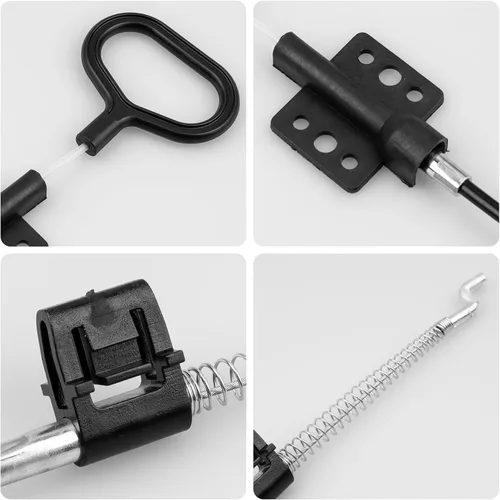 Vista 4 de Cables reclinables para sofá, 2 cables de liberación de repuesto con anillo en D, piezas de repuesto reclinables, longitud expuesta, 4.75 pulgadas