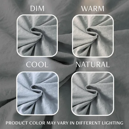 Vista 6 de Funda de edredón tamaño King Juego de ropa de cama de 3 piezas (1 funda de edredón y 2 fundas de almohada), funda de edredón suave prelavada