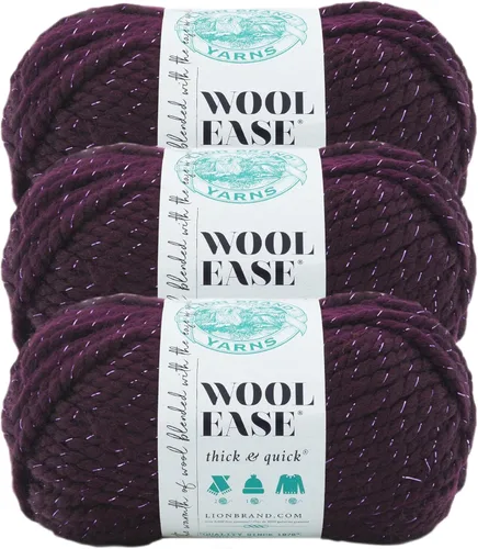 Vista 19 de Lion Brand Yarn - Ovillo de lana Wool-Ease Thick & Quick color fuerza aérea