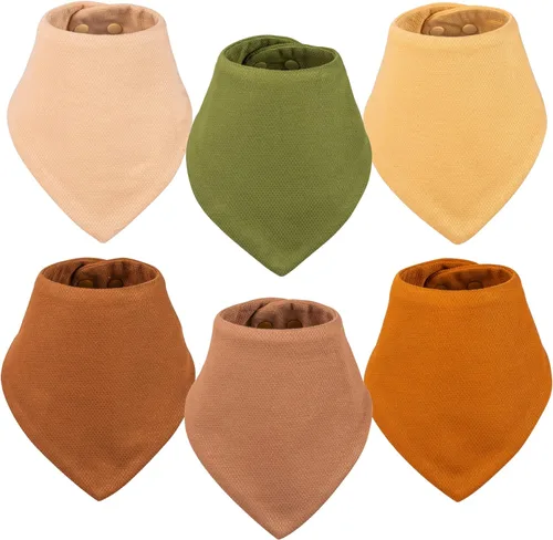 Vista 11 de Tiny Twinkle Baberos tipo bandana – Baberos de baba y dentición resistentes al agua y absorbentes para bebés