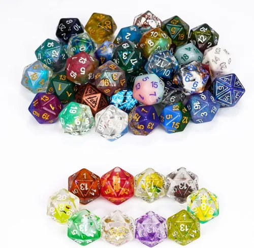 Vista 11 de Juego de dados poliédricos de 10 piezas, color aleatorio, dados de 10 lados para D&D, DND, juegos de mesa, juego de rol