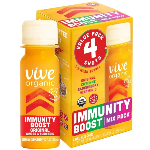 Vista 12 de Vive Organic Immunity Boost Cayena, shot de jengibre y cúrcuma (botella de 2 onzas)