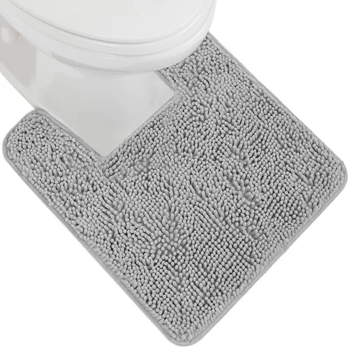 Vista 56 de Gorilla Grip - Tapete de baño de felpilla gruesa, suave y absorbente, secado rápido, de microfibra, con reverso de caucho, para piso de ducha, Negro