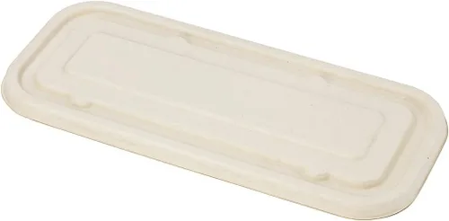 Vista 3 de Restaurantware Solo tapas: tapas pulp tek de 9 x 4 pulgadas para contenedores de bagazo de 17 onzas, 100 tapas herméticas para contenedores