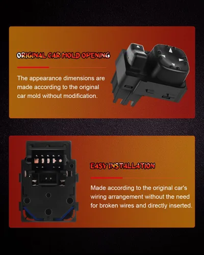 Vista 3 de Interruptor de espejo eléctrico de repuesto para 1500 2500 2000-2002 para Chevy Silverado 1500 1500HD 2500 2500HD 3500 para Suburban 1500 2500