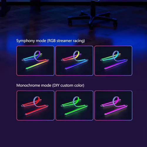 Vista 9 de PUSOKEI Computer RGB Light Strip with Screen Sync, 77 LEDs Autob Color Matching for 32 Inch Monitor, USB Powered Gaming Ambient Lighting for Wins PC