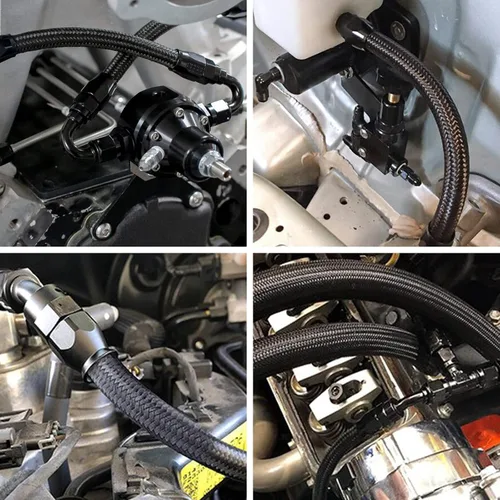 Vista 7 de 6AN Kit de Accesorios de Línea de Combustible PTFE de 10 Pies, Manguera de Combustible Trenzada de Nylon E85 con Kit de Adaptadores de Accesorios