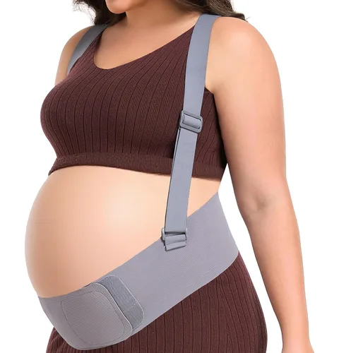 Bandas para el vientre para mujeres embarazadas, banda para el vientre con correas de soporte ajustables, cinturón de maternidad para espalda,