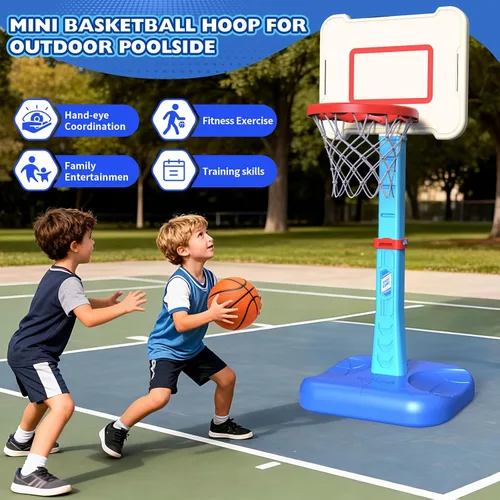Vista 4 de Aro de baloncesto para niños pequeños para interiores, aro de baloncesto para niños de 1, 2, 3 años