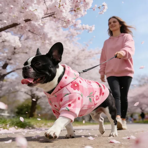 Vista 7 de KOOLTAIL Sudadera con capucha de primavera para perro, ropa para mascotas, suéter con sombrero y bolsillo para perros de tamaño mediano y grande
