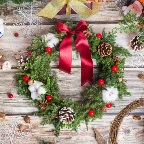 Vista 4 de Marrywindix - Juego de 2 coronas de vid, corona de ramas de vid natural, guirnalda de ratán para Navidad, vacaciones, manualidades, decoración