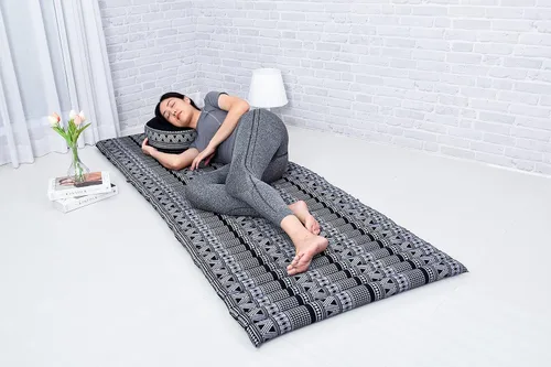 Vista 156 de Leewadee colchón tailandés enrollable para cama de invitados, tapete de yoga, para masaje tailandés, ecológico, orgánico y natural.