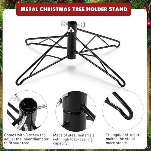 Vista 3 de Barydat Soportes de Metal Plegables para Árbol de Navidad, Patas de Árbol de Navidad Artificial de Repuesto, Base Soporte para Decoraciones de Verde