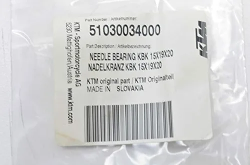 Vista 9 de NUEVO RODAMIENTO DE AGUJAS KTM OEM KBK 15X19X20 51030034000